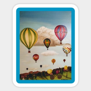 Hot Air Balloons Over New Mexico Sticker